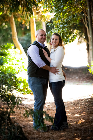 Early March engagement photography couples portrait at the The JC Raulston Arboretum in Raleigh NC.