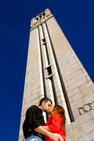 NC State + Memorial Bell Tower + Raleigh + Engagement Photography
