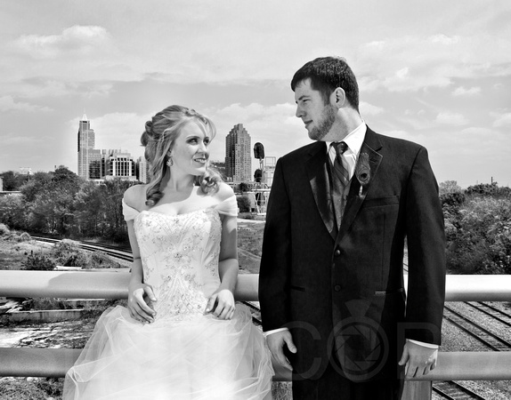 Downtown Raleigh, nc wedding photography portrait