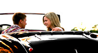 Classic car Engagement photography + New Bern, NC + Side by side