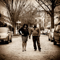 Downtown Raleigh and  Moore Sq. Engagement photos