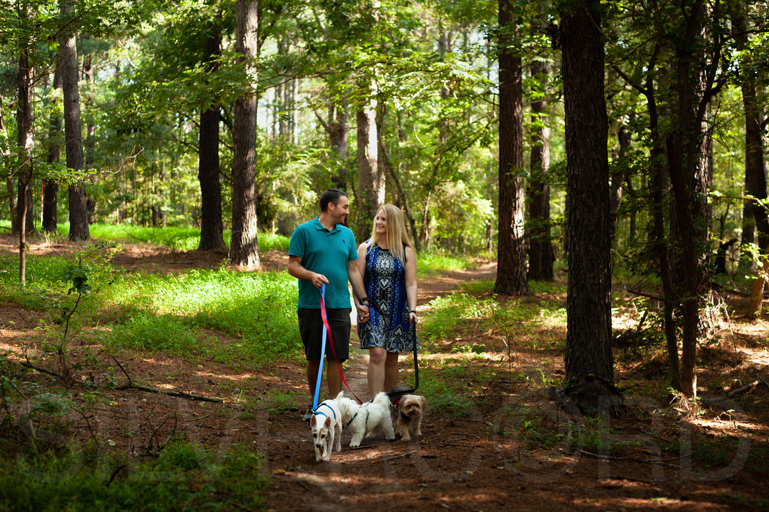 Harris Lake Park engagement session with dogs Raleigh engagement photography-22