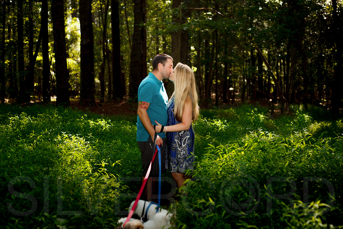 Harris Lake Park engagement session with dogs Raleigh engagement photography-25
