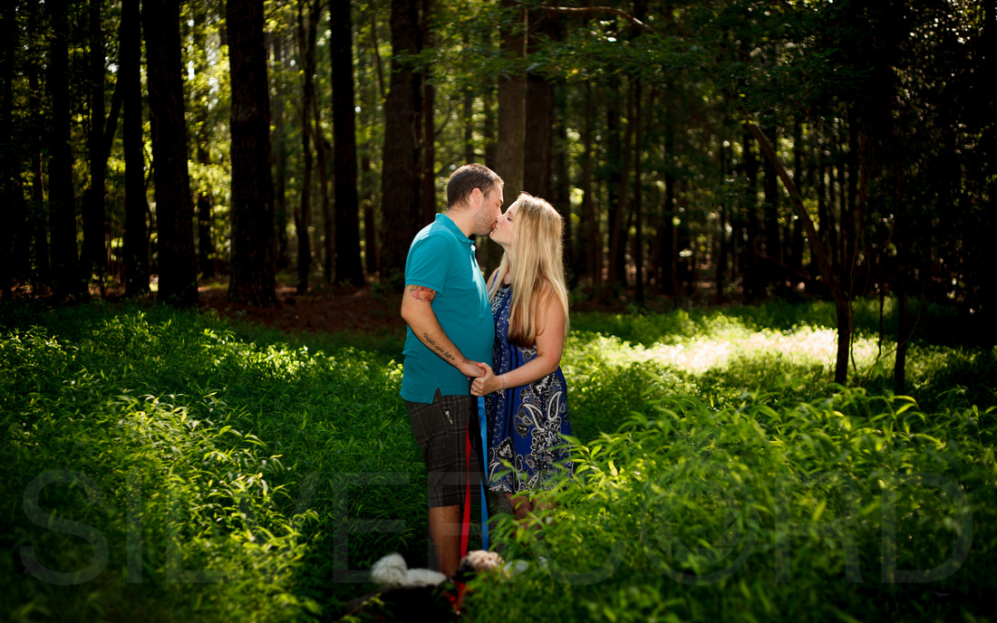 Harris Lake Park engagement session with dogs Raleigh engagement photography-28