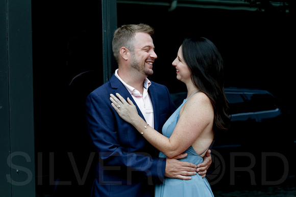 Raleigh engagement photography downtown with Bird Scooters and Train station-2