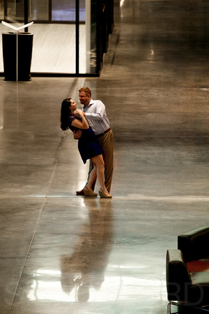 Raleigh engagement photography downtown with Bird Scooters and Train station-15