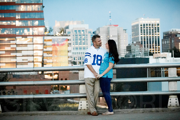 Raleigh engagement photography downtown with Bird Scooters and Train station-20