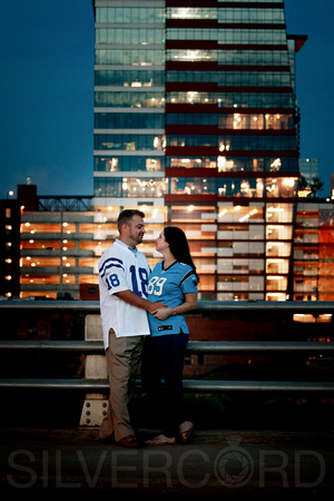 Raleigh engagement photography downtown with Bird Scooters and Train station-23