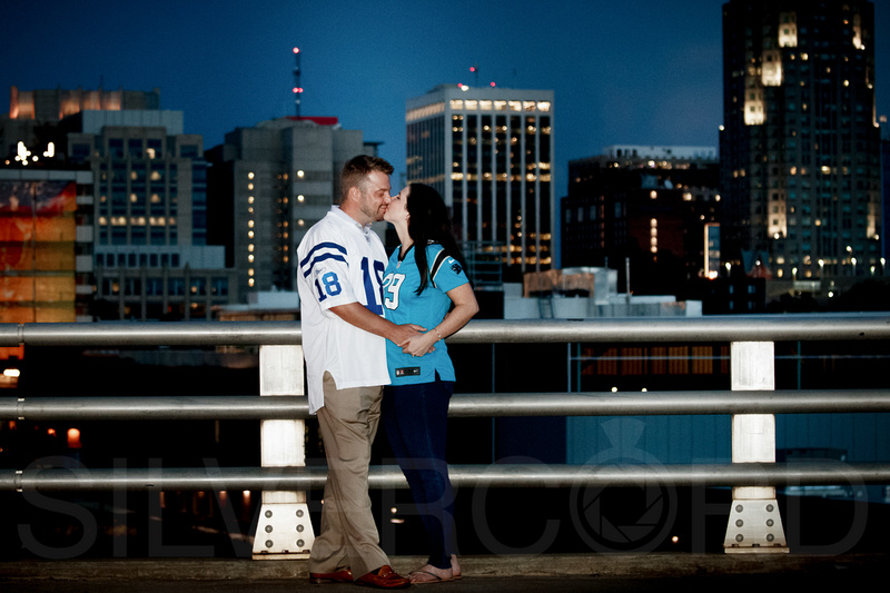 Raleigh engagement photography downtown with Bird Scooters and Train station-24