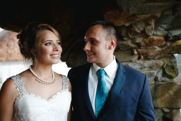 Asheville couples rainy day wedding