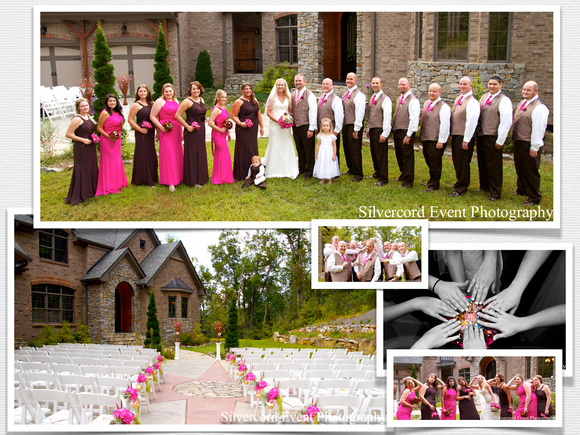 Asheville wedding party group photography at Chateau de Vue