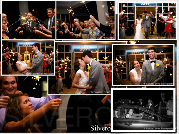 Raleigh wedding photos , the grand exit with sparklers at Delightful Inspirations