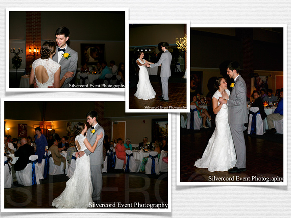 Raleigh wedding photography, a bride and groom share a first dance at Delightful Inspirations