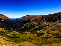 Mountaintop views from the summit near the Alpine Visitors Center in the Rocky Mountain National Park, CO.