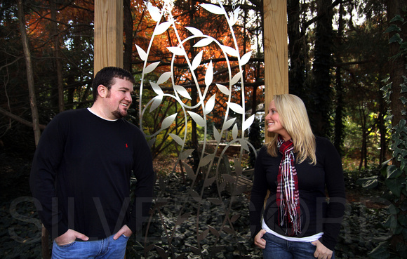 Colorful fall engagement photography at the JC Raulston Arboretum